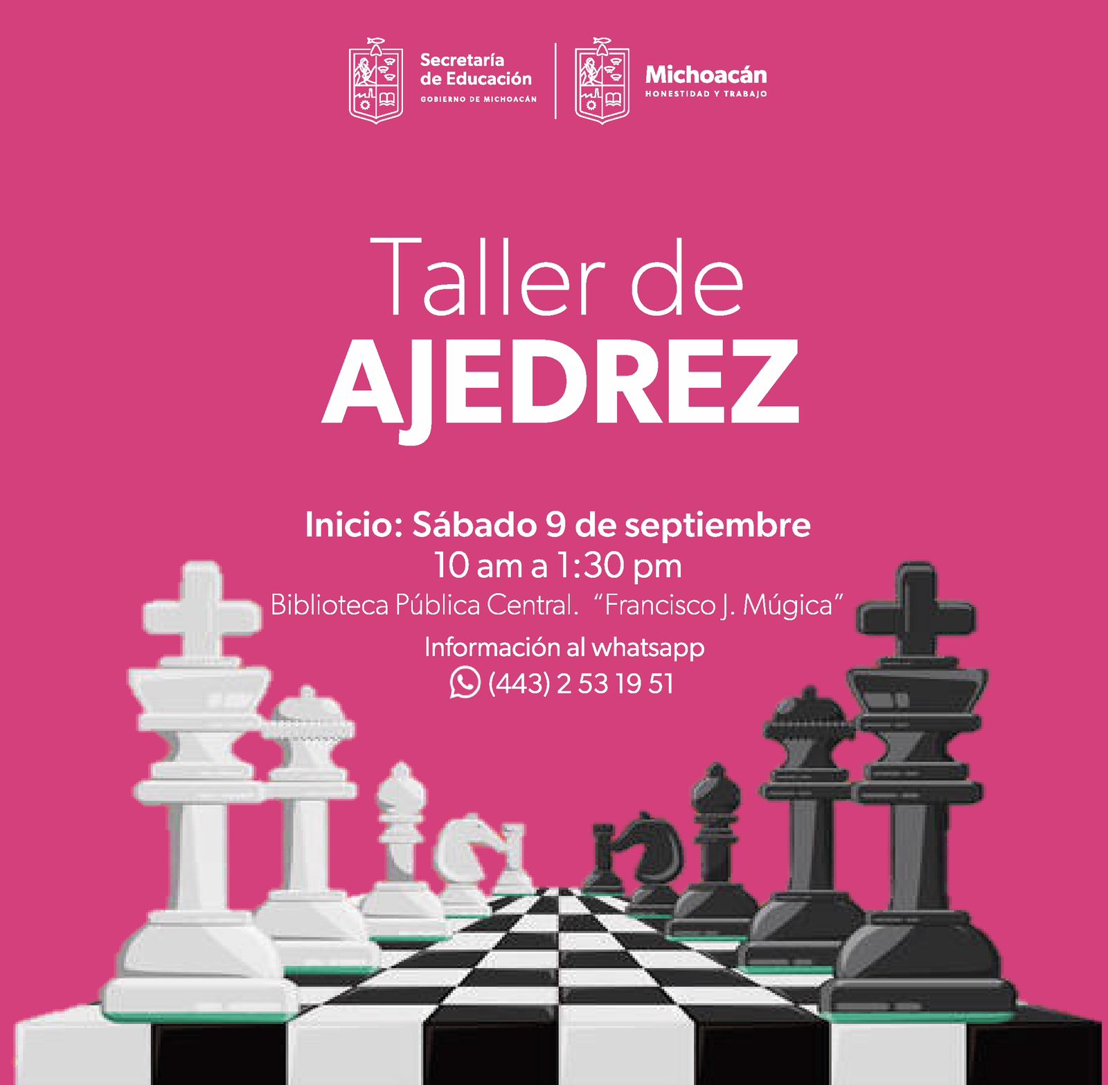 SEE  Invita SEE a taller de ajedrez en Biblioteca Pública Central